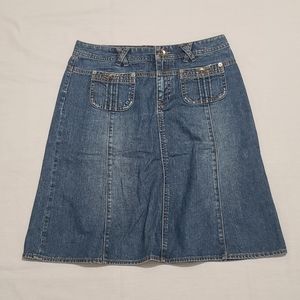Banana Republic Denim Knee Length Skirt Size 6 Used